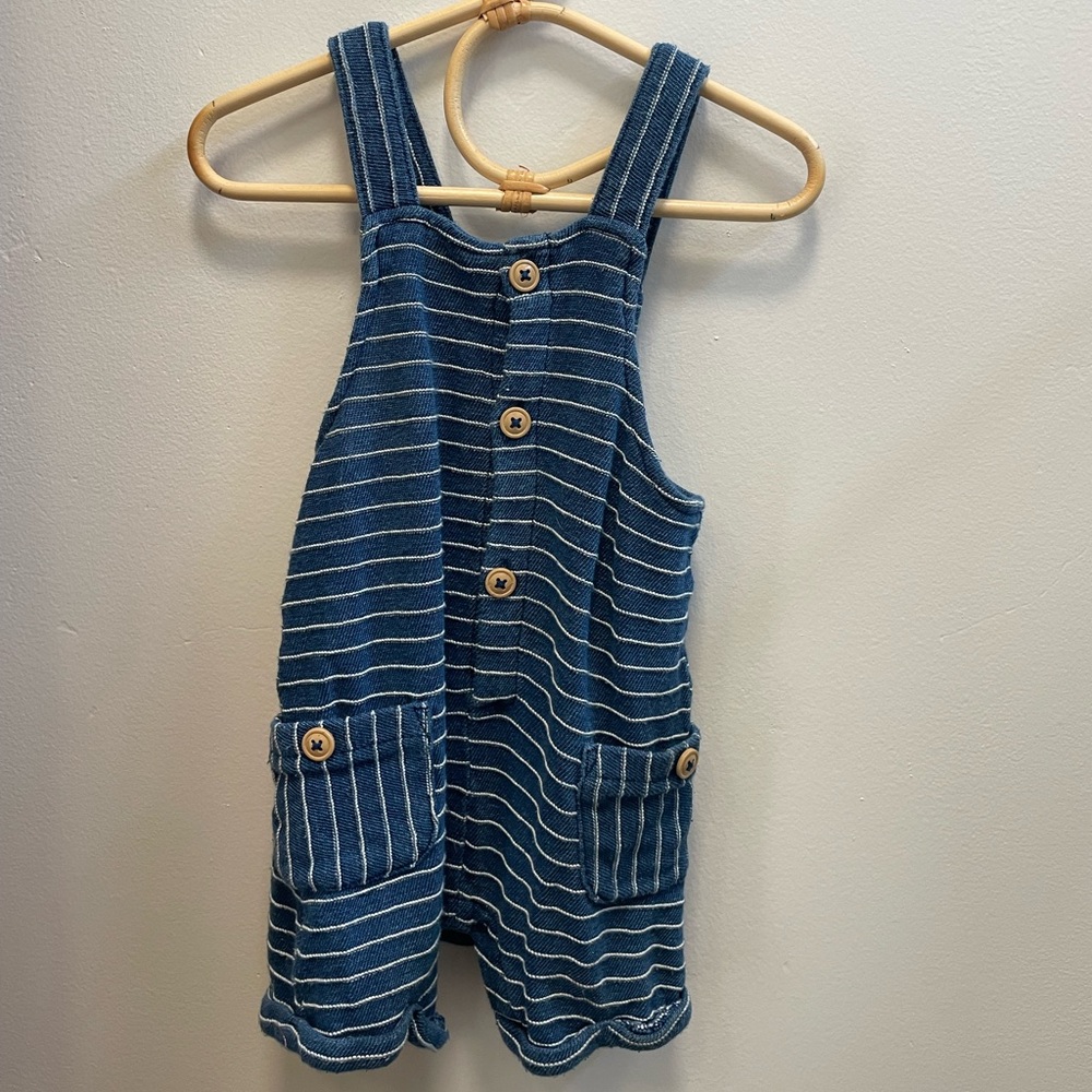 Cat & Jack Navy Striped Kids Overalls